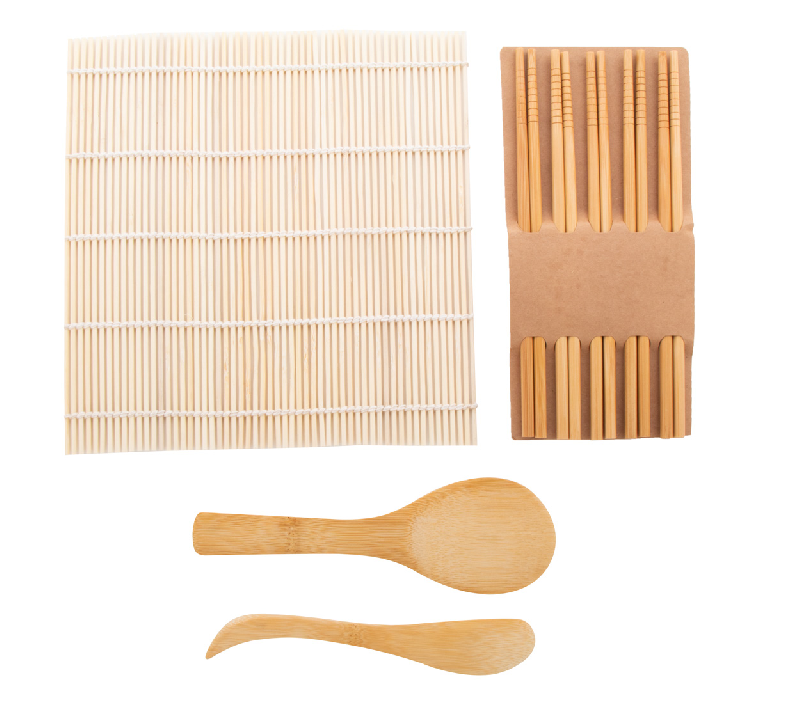 Set de préparation de sushi en bambou - natte, palette et baguettes incluses - 600 gr_2