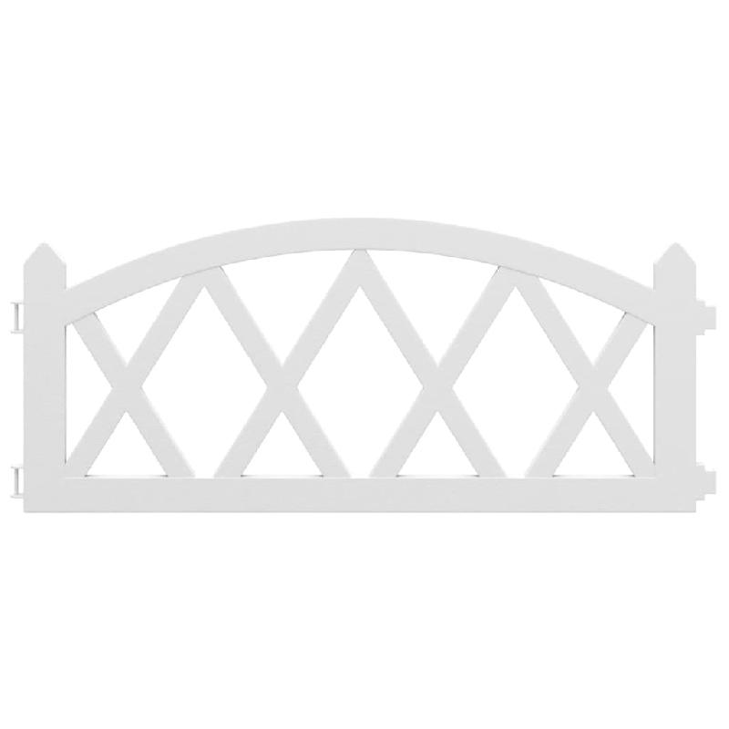 Vidaxl bordures de pelouse 17 pcs blanc 10 m pp 318295_2