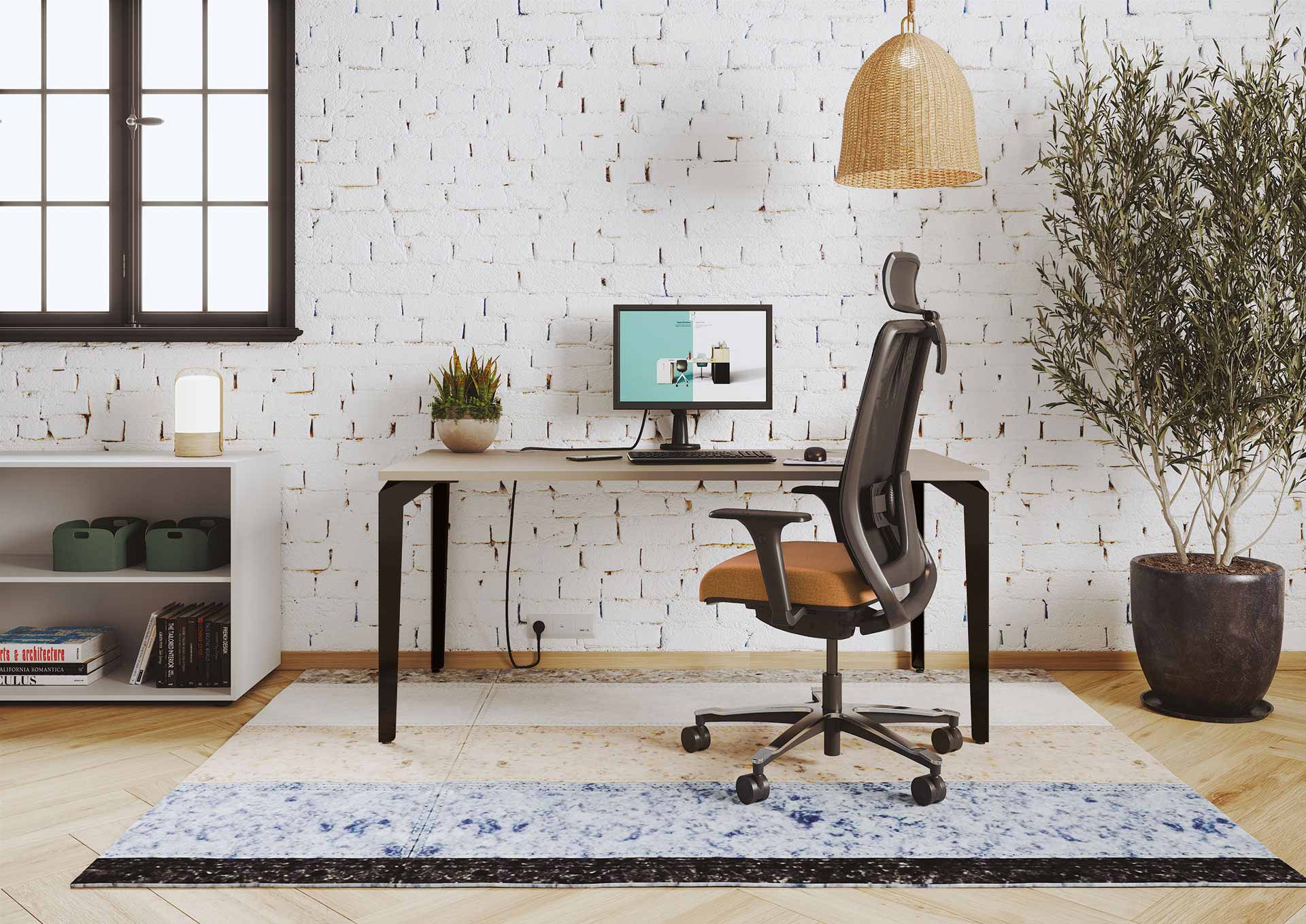 Bureaux design modulables - Flex office et open space - Gamme Paris avec plateaux en bois mélaminé_2