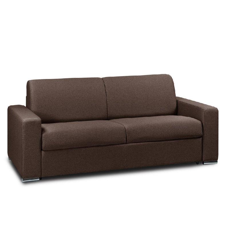 Canapé-lit 2-3 places Dreamer - Convertible express 120x197 cm - Matelas 16 cm - Tissu NEO marron_2