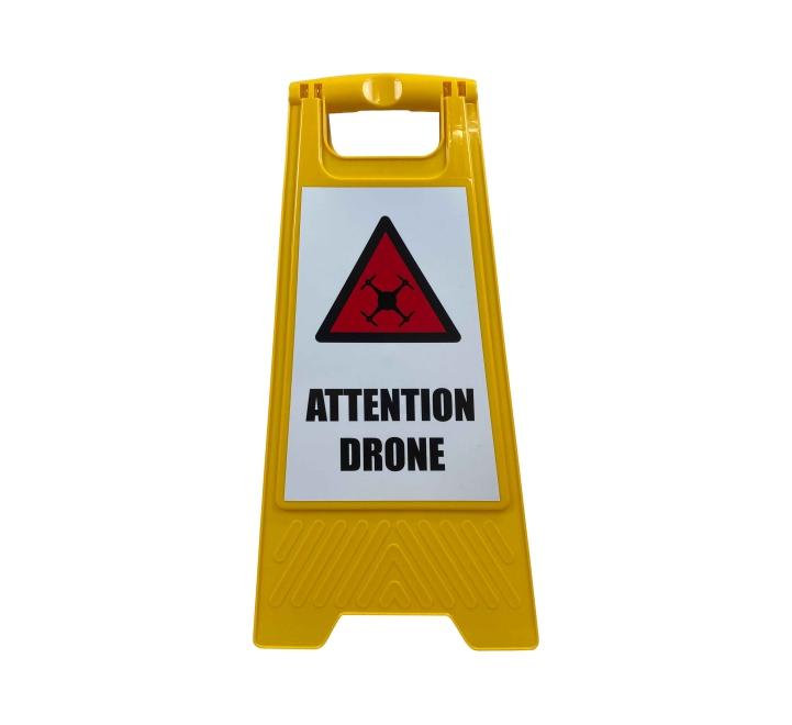 Chevalet de signalisation en plastique - Dimensions 60cm x 30,5cm - Yellow_2