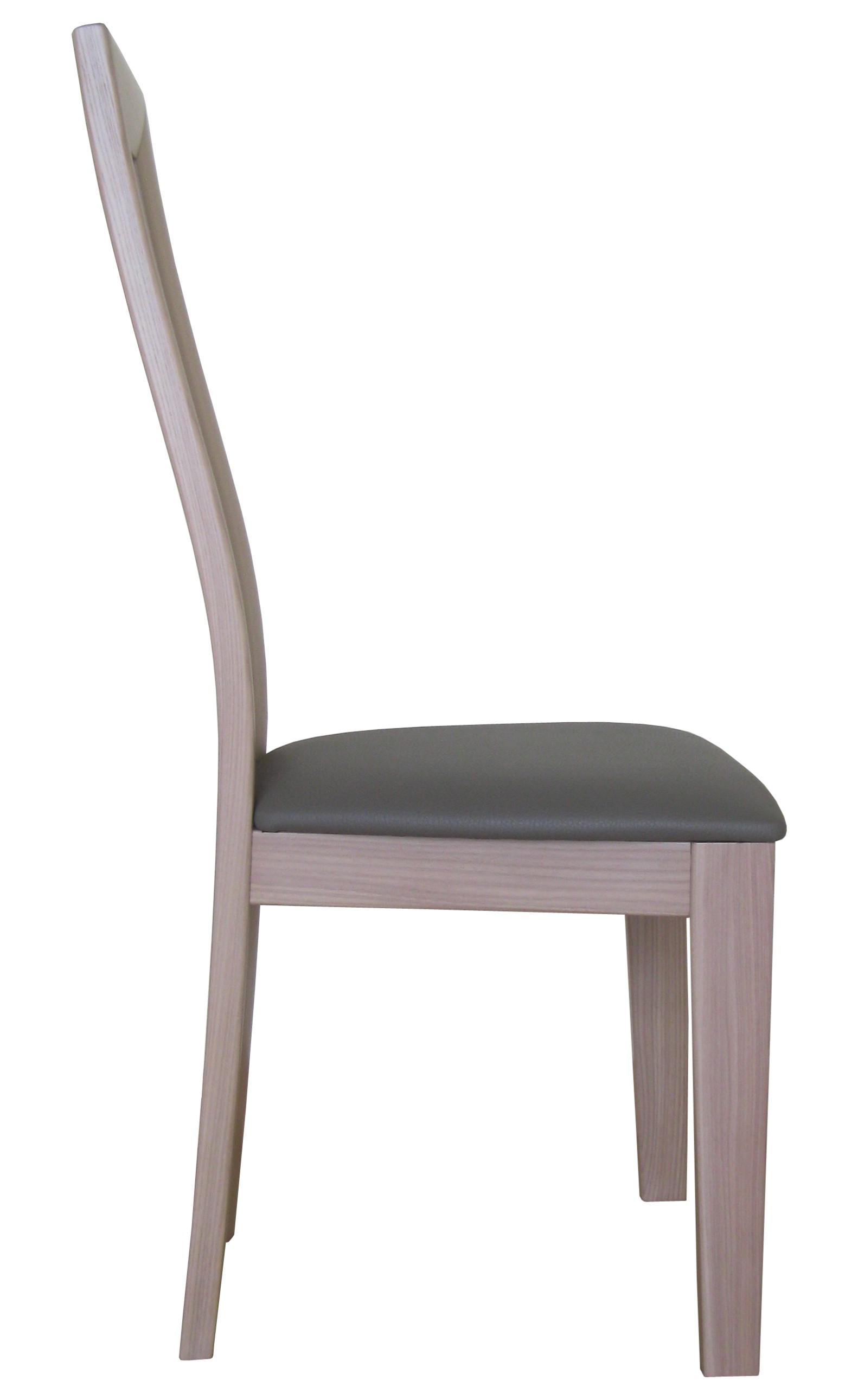 Lot de 2 chaise melissa en orme rouge et simili cuir taupe_2