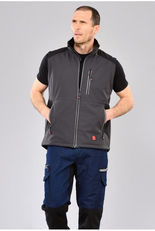 Softshell manches amovibles Batiwork réf. 840*SFR - multipoches, tissu stretch, coupe ajustée_2