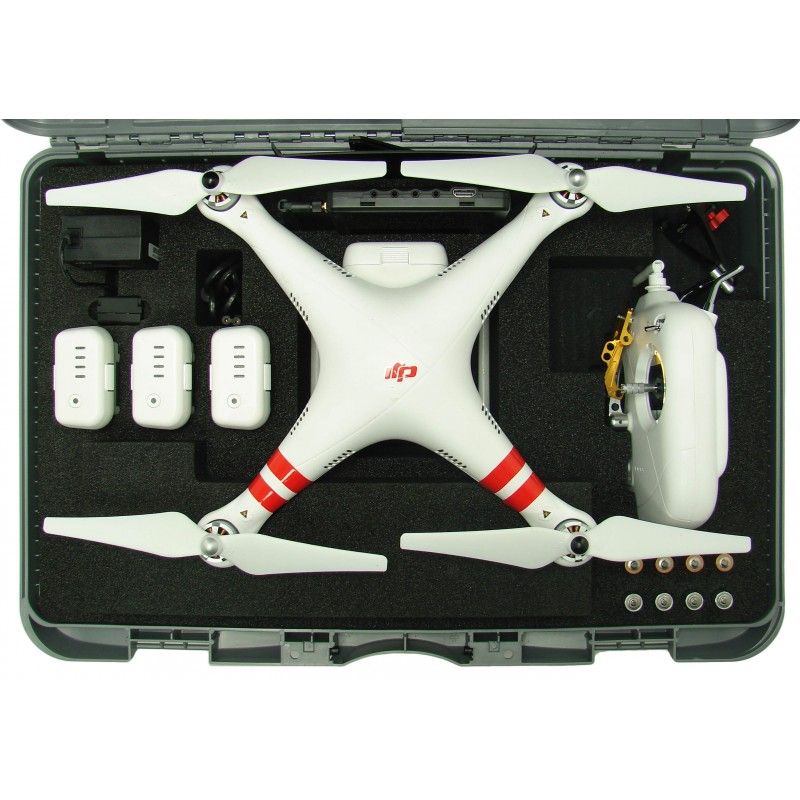 Phantom 2 multi compatible - Mallette de rangement pour drone DJI Phantom 2 Vision+ - Caltech VG-P2MC - plastique et mousse haute densité_2