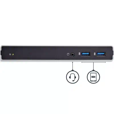Station d'Accueil USB 3.0 pour Deux àÉcrans avec Adaptateurs DVI vers VGA et HDMI, 5x USB 3.0 et Audi_2