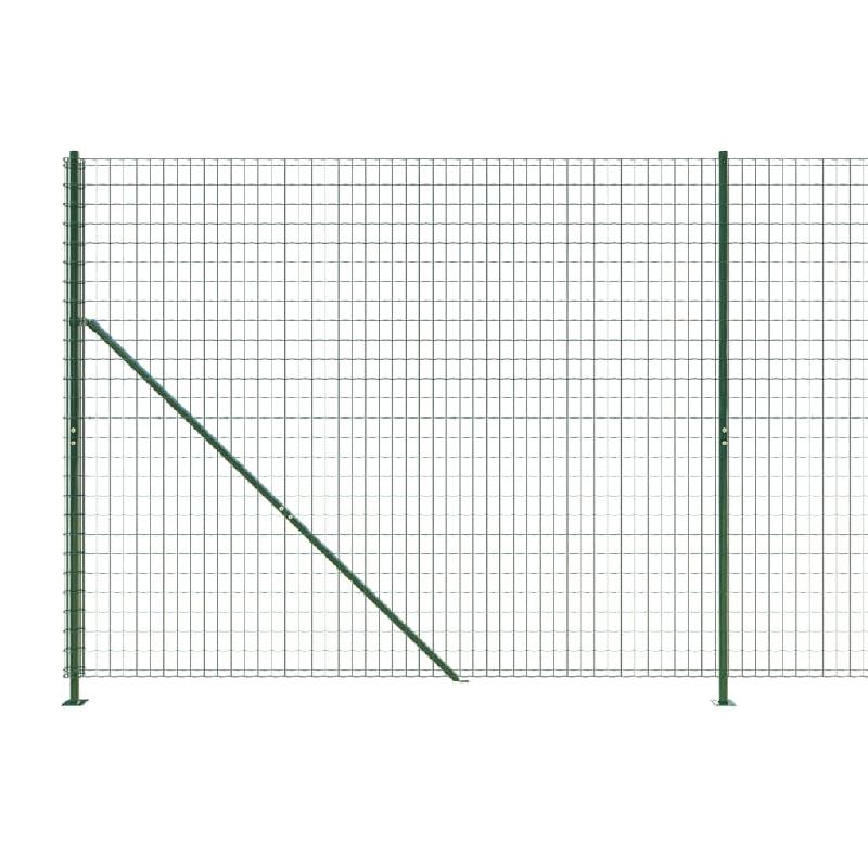 Vidaxl clôture en treillis métallique avec bride vert 1,8x25 m 154157_2