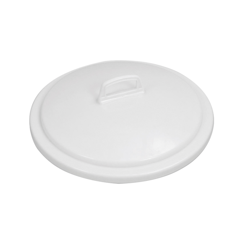 Couvercle avec poignée pour conteneur alimentaire rond HACCP 75L Gilac - Blanc_2