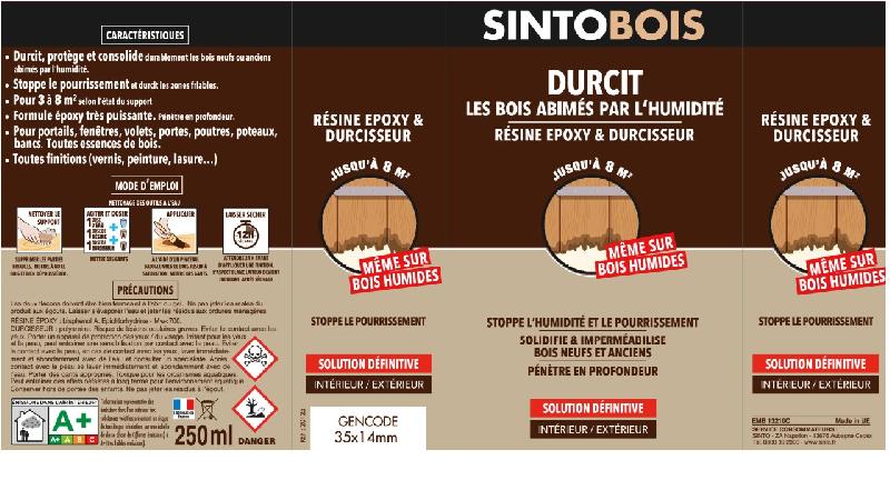 Durcisseur bois SINTO - 250 g - Résine époxy sans solvant et sans odeur pour réparation bois intérieur/extérieur_2