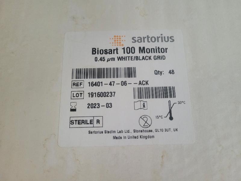 Moniteur Biosart 100, 100 ml, membrane CN, blanc-noir, 0,45 um, emballé individuellement, 47 pièces_2
