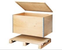 4121012 - Caisses en bois - Drouin - pliantes en contreplaqué peuplier - dim ext : 1200x1000x1200 mm_0