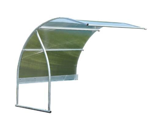 Abri 6 vélos modulables - toit en polycarbonate - tube galvanisé Ø 50 mm - 220 x 210 x 220 cm_2