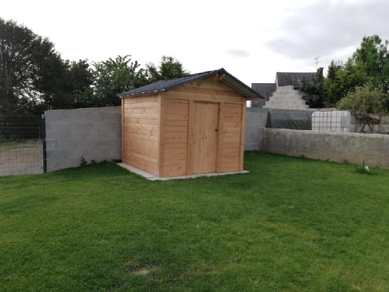 Cabane de jardin en bois Douglas - DIV001 - Structure solide et toiture en acier_2