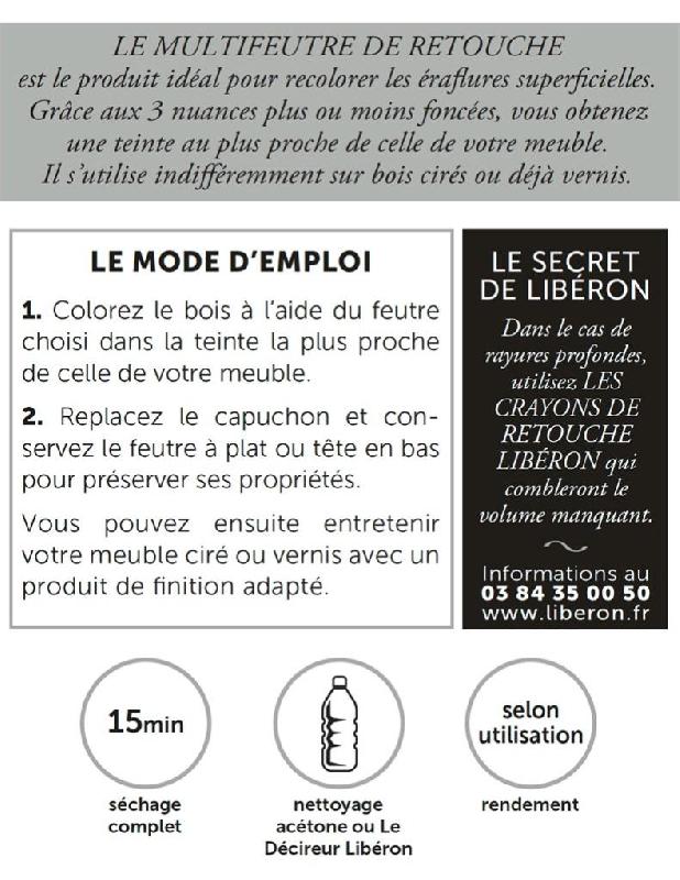 Feutre de retouche LIBERON - chêne - 3 mini-feutres pour bois cirés ou vernis_2