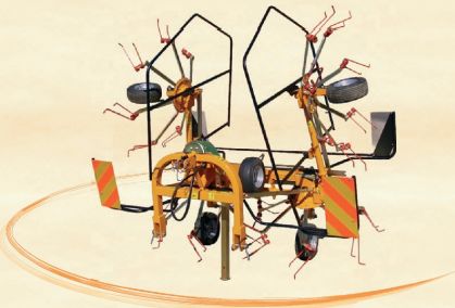 HTS Faneuses rotatives - Abimac - modèles HTS 500/6, HTS 600/7, HTS 720/6, HTS 840/7 - largeur de travail 500-840 m_2