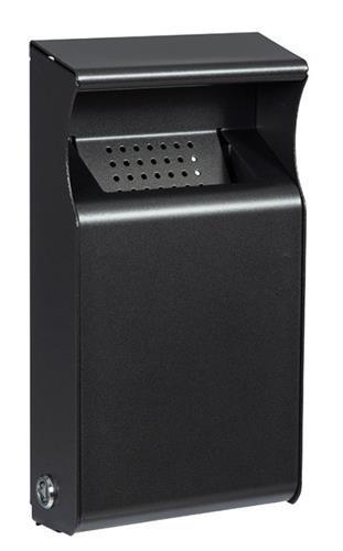 Cendrier mural 1 litre Kopa - Acier anticorrosion - Antivandalisme - Fabriqué en France_2