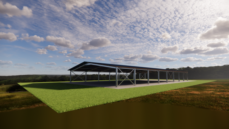 Bâtiment métallique ou manège équestre 20 x 40m - CHARP03 - charpente métallique modulaire et résistante_2