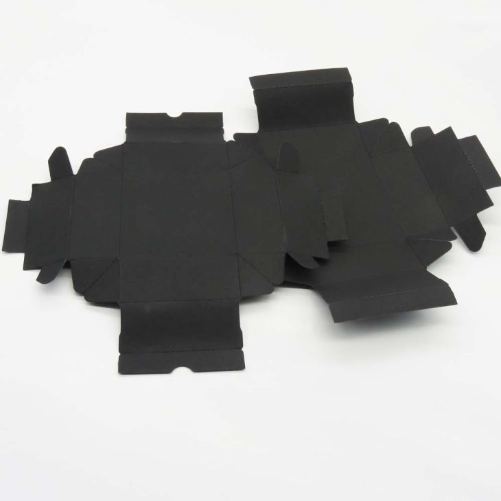 Coffret cadeau en papier pliable noir kraft pour fête d'anniversaire - AM Packaging Company Limited - 85x85x35mm_2