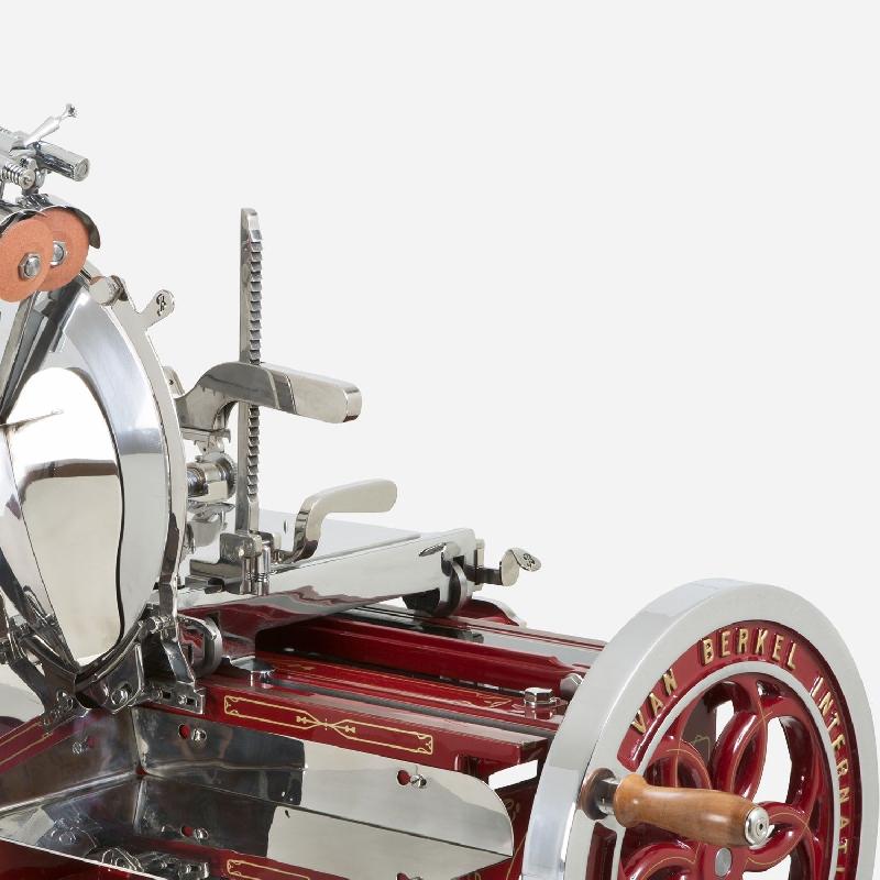 Trancheuse manuelle à volant Volano L16 Rouge - Berkel - Fonte peinte avec détails en acier chromé - Made in Italy_2