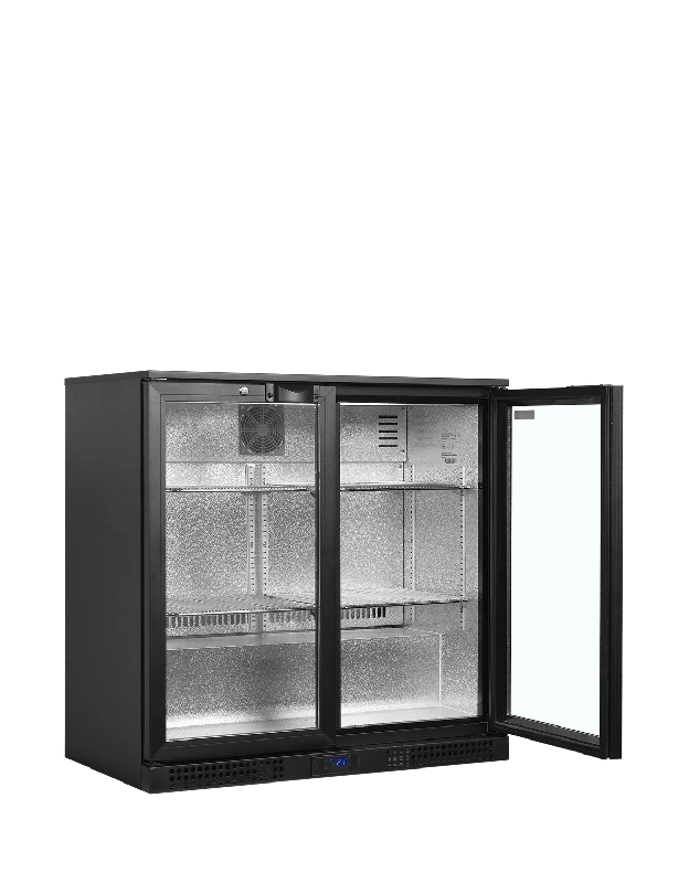 Arrière bar réfrigéré 2 portes BA21H noir TEFCOLD_2