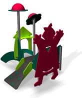 Structure pour aire de jeux - Petit Chaperon Rouge LD1BX1100 - inox, PEHD/HPL, pour enfants 1-6 ans_2