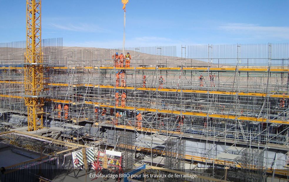 Échafaudage temporaire de chantier BRIO - mobile ou fixe - multidirectionnel avec large espace de travail_2