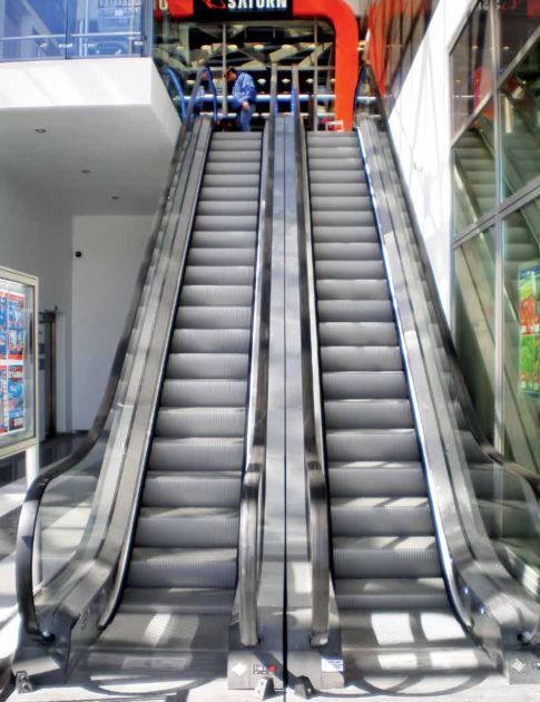 Escalier mécanique avec largeur de marche de 600 à 1000 mm