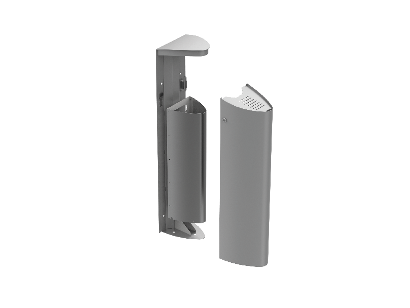 Cendrier sur pied ou mural 10L KOA - Fabrication française - Protection contre les intempéries - Antivol_3