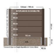 Clôtures en béton BETOPLANCHE - DBV - imitation planches, poids 62 kg_2