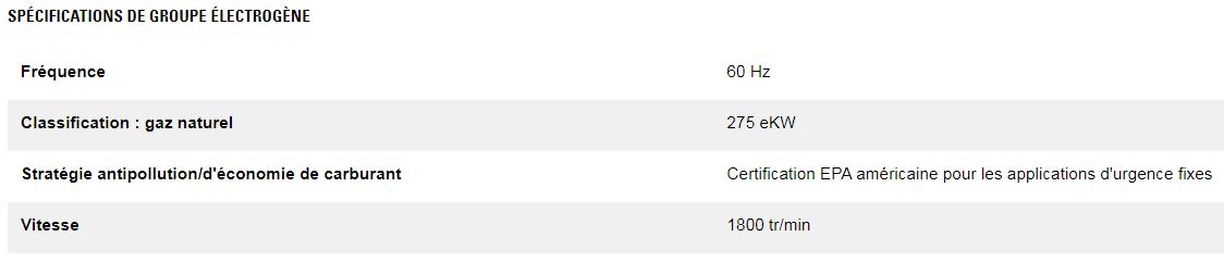 Dg275 gc (triphasé) groupes électrogènes industriel à gaz - caterpillar -  classification gaz naturel 275 kw_2