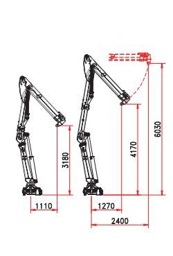 W 130 S3 - Grue auxiliaire Bob Spa - Capacité de levage 130 kNm avec extensions hydrauliques et rotation 425°_2