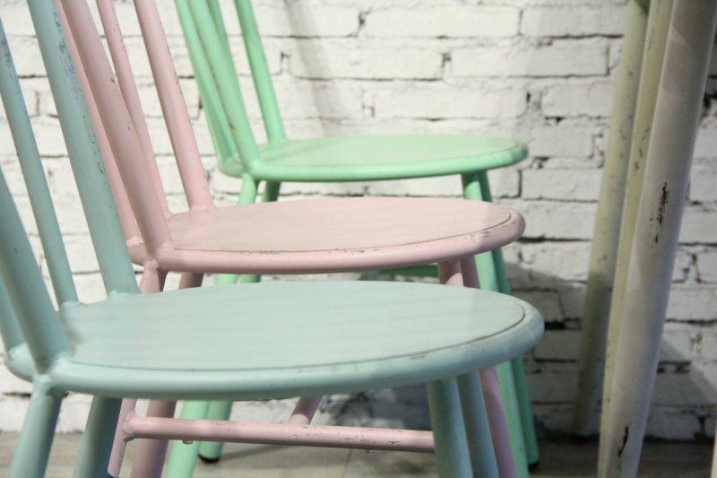 Lot de chaises empilables - Aluminium vintage, facile d'entretien - Lot de 4_2