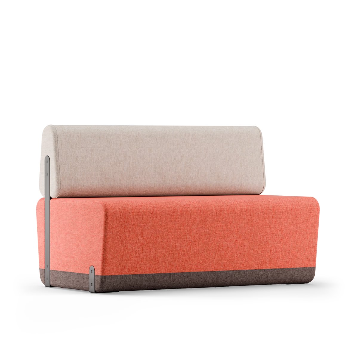 Canapé scolaire modulaire rectangulaire avec dossier, combinable pour former et délimiter différents espaces - Kalin Rectangle Complete_2