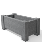 Jardinière Muscari Grise en plastique recyclé 130x60cm HAH-BG130060_2