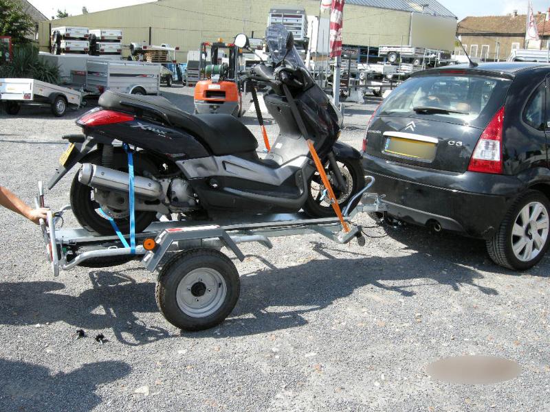 Remorque porte moto la plus compact sur 1 rail avec une rampe de chargement acier galva - erde pm 310 1r_2