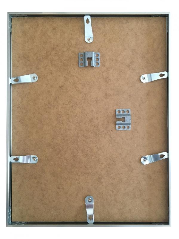 Cadre en aluminium nickel - Dimension 13x18 cm - Gris - Verre minéral 2 mm_2