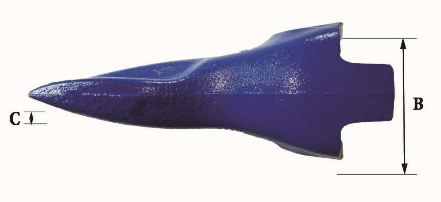 Dents de godet Fastkey FK9 TLR - Poids 12.80 kg - Dimensions 344x142x4x115x98 mm_2