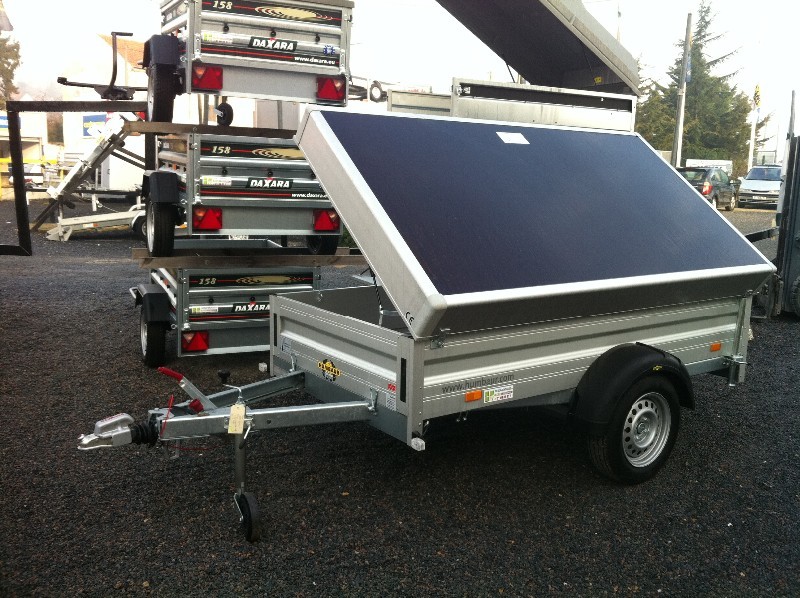 Remorque 1 essieu freiné - Hauteur de chargement 530 mm - Large gamme d'utilisation - Humbaur HA 132513 / 1385_2