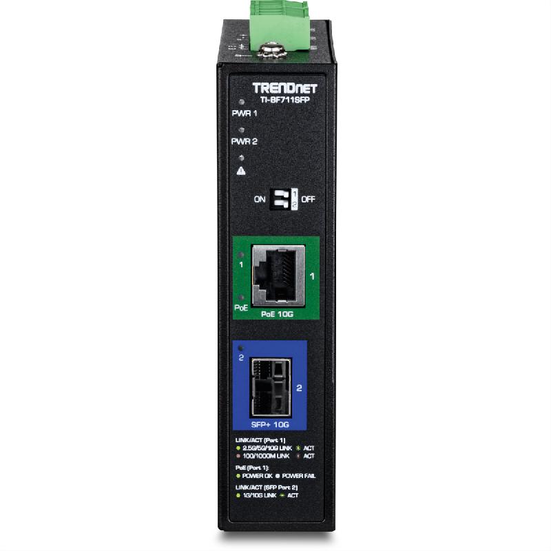 TRENDnet TI-BF711SFP Convertisseur industriel de médias SFP+ 10G vers PoE++ 10G_2