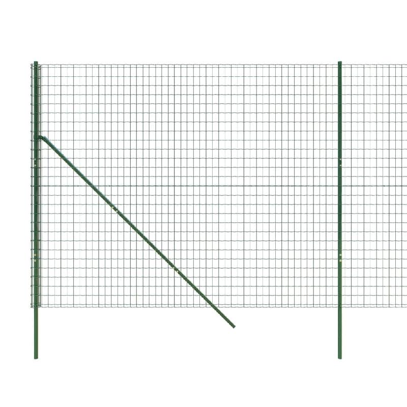 Vidaxl clôture en treillis métallique vert 2,2x25 m acier galvanisé 154063_2