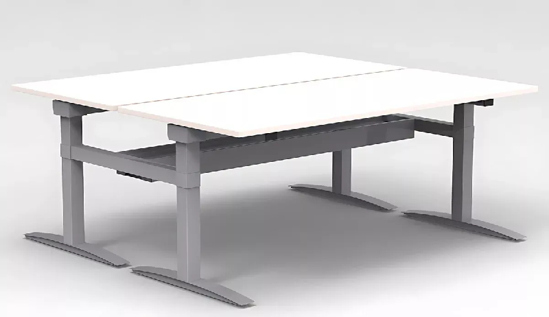 Bench vis-à-vis de 2 postes hauteur fixe goulotte incluse So Estella_2