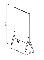 Cloison de séparation en tissu LAY 100 - Référence 7996 FR108 - Pieds métal - 4 finitions chinées_2