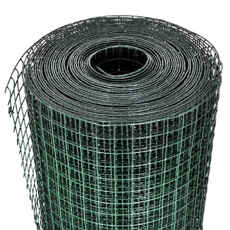 Vidaxl grillage acier galvanisé et revêtement en pvc 10 x 1 m vert 140436_2