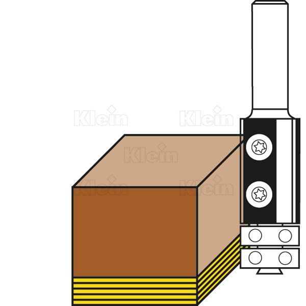 W114.192.R - Fraise à plaquette HW affleurage - Sistemi S.R.L. - diamètre 19 mm - double roulement inférieur_2