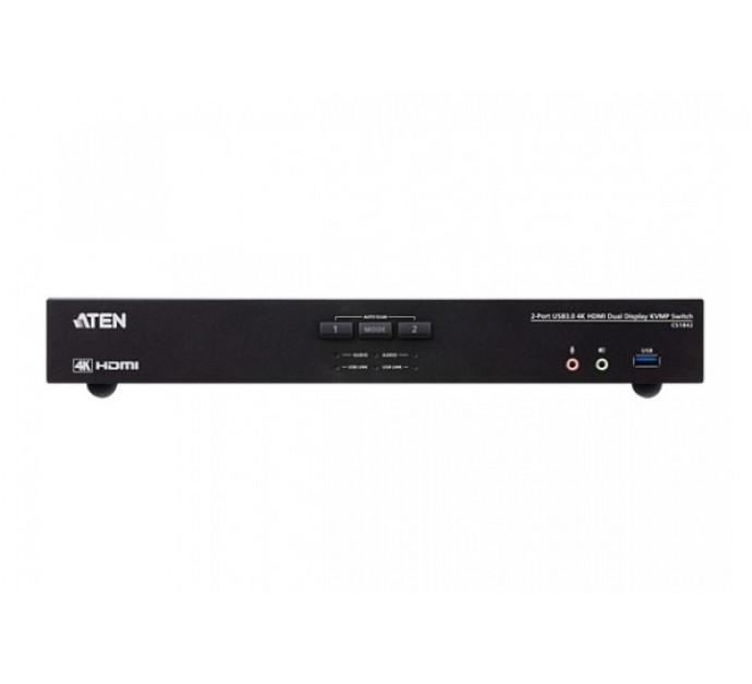 Aten CS1842 - KVM double écran 4K HDMI/USB 3.0 - 2 ports avec audio et télécommande_2