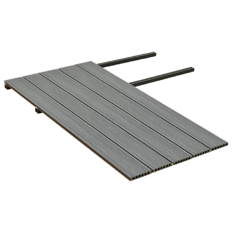 Vidaxl panneaux de terrasse et accessoires wpc marron/gris 10 m² 2,2 m 3070463_2