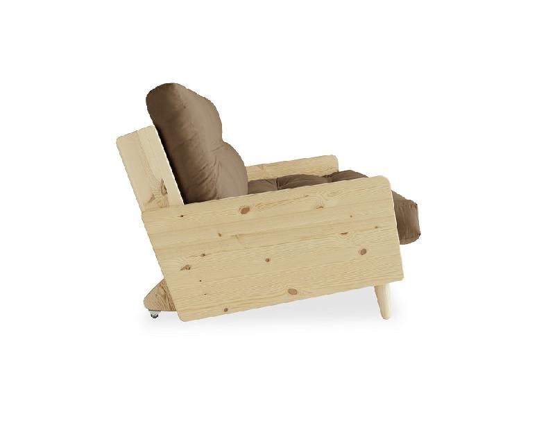 Canapé 3 places convertible Indie - Style scandinave - Futon Mocca - Couchage 130x190 cm - Marque Karup_2