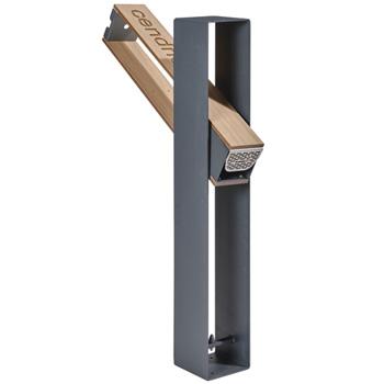 Cendrier - Résistant à la corrosion, Facilité et Rapidité du vidage, Compact plein HPL - Lotan 1200 mégots_2