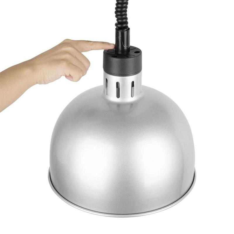 Lampe chauffante dôme rétractable finition métal brossé | Buffalo_2