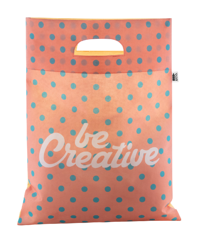 Sac publicitaire shopping en RPET non tissé - sublimation - poignées prédécoupées - 80 g/m²_2