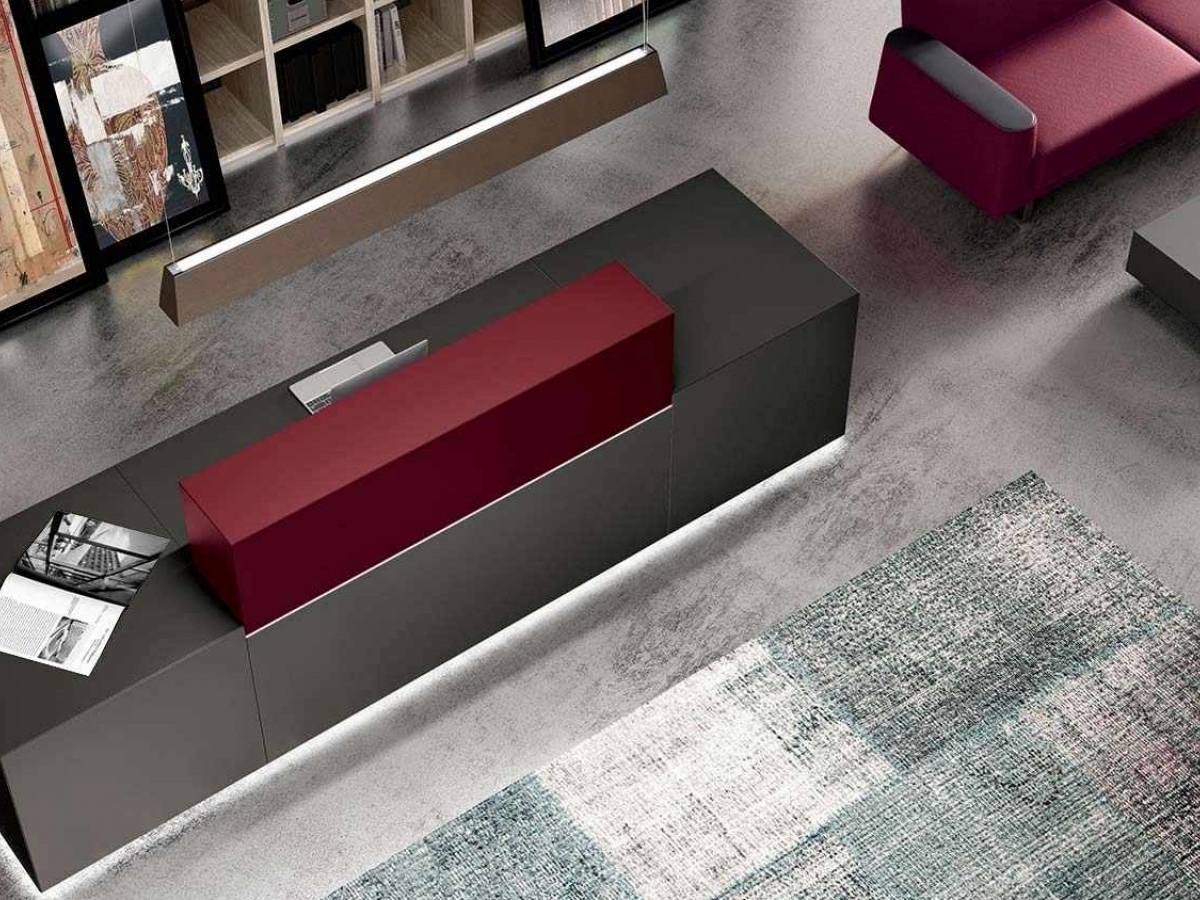 Banque d'accueil rétro-éclairée et design - Z1 - Modularité, options LED et finitions variées_2